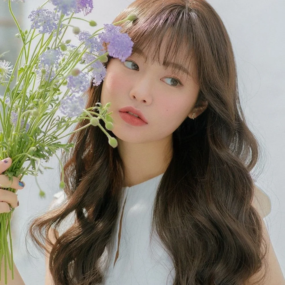 Pinkage Fringed S-Curl Long Full Wig with Soft Bangs In Brown